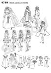 Simplicity 4719 Doll Fancy Clothing Sewing Pattern for Girls by Andrea Schewe, Size 11.5''