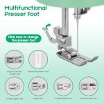 Xamanabu Sewing Machine for Beginners with 12 Built-in Stitches, 6 Included Feet, Portable Sewing Machine with Foot Pedal, High-Low Speeds