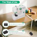 Xamanabu Sewing Machine for Beginners with 12 Built-in Stitches, 6 Included Feet, Portable Sewing Machine with Foot Pedal, High-Low Speeds