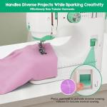 Xamanabu Sewing Machine for Beginners with 12 Built-in Stitches, 6 Included Feet, Portable Sewing Machine with Foot Pedal, High-Low Speeds