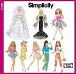 Simplicity 4719 Doll Fancy Clothing Sewing Pattern for Girls by Andrea Schewe, Size 11.5''