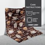 Hobby Lobby Coffee Print Cotton Calico Fabric (1 Yard) - Printed Sewing Lightweight Precut Fabric for Sewing Clothes, Homeware, & Other Accessories