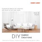 Hobby Lobby Coffee Print Cotton Calico Fabric (1 Yard) - Printed Sewing Lightweight Precut Fabric for Sewing Clothes, Homeware, & Other Accessories