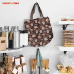 Hobby Lobby Coffee Print Cotton Calico Fabric (1 Yard) - Printed Sewing Lightweight Precut Fabric for Sewing Clothes, Homeware, & Other Accessories