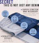 Rekucci Women’s Ease into Comfort Pull-On Stretch Denim Skirt – Soft Jean Fabric, Flattering Slim Fit, All-Day Comfort (10, Black)