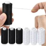 6 Pcs Sewing Thread Kit, 400 Yards Each Spool 402 Polyester Thread with Sewing Needle & Threader, Sewing Threads for Sewing Machine, Hand Stitching, Embroidery
