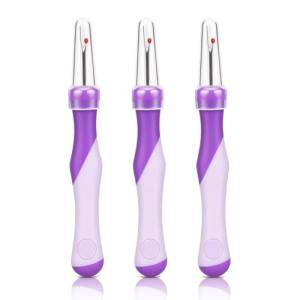 3 PCS Needle and Thread Seam Ripper, Rippers for Sewing and Thread,Remover Stitch Tool for Hand Sewing, Knitting, Cross Stitching, Embroidery and Thread Removal (Purple)