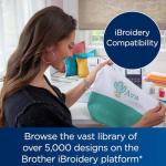 Brother SE700 Sewing and Embroidery Machine with Hoop Area - Touchscreen, USB Port, and Wireless Connectivity - 135 Built-in Designs & 103 Stitches Bundle with Sewing Accessories (5 Items)