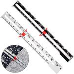 2 Pieces Sewing Gauge Metal Sliding Gauge Sewing Measuring Tool Quilting Gauge Ruler for Knitting Crafting Sewing Hemming Measuring Beginner Supplies