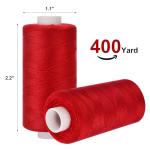 Eoehro 72pcs Sewing Thread Kit, 36 Colors, 400 Yards per Spool Polyester Thread, Prewound Bobbins, Sewing Machine Threads