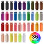 Eoehro 72pcs Sewing Thread Kit, 36 Colors, 400 Yards per Spool Polyester Thread, Prewound Bobbins, Sewing Machine Threads