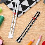 2 Pieces Sewing Gauge Metal Sliding Gauge Sewing Measuring Tool Quilting Gauge Ruler for Knitting Crafting Sewing Hemming Measuring Beginner Supplies