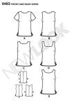 New Look Sewing Pattern 6483 Misses Tops, Size A (6-8-10-12-14-16)