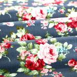 Boao 3 Pieces 3 Yards 62 Inch Wide Floral Cotton Fabric Rose Pattern Flowers Print Quilting Fabric Bundle for Mother‘s Day Quilting Sewing Crafting DIY Making