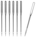 50 Pcs Size 100/16 Universal Leather&Jeans Sewing Machine Needles, Heavy Duty Machine Needles for Thickened Fabrics, Compatible with Home Sewing Machine