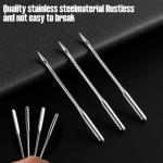50 Pcs Size 100/16 Universal Leather&Jeans Sewing Machine Needles, Heavy Duty Machine Needles for Thickened Fabrics, Compatible with Home Sewing Machine