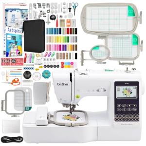 Brother SE700 Combo Embroidery & Sewing Machine with 4 Embroidery Hoops & 230+ Accessories