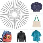 50 Pcs Size 100/16 Universal Leather&Jeans Sewing Machine Needles, Heavy Duty Machine Needles for Thickened Fabrics, Compatible with Home Sewing Machine