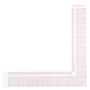 TIESOME L-Square Ruler Clear Sewing Ruler, Plastic Measure Tailor Ruler 90 Degree Clear Sewing Ruler Square Framing Measuring Tool Fabric Sewing Measuring Supplies for Pattern Making(1 PCS)