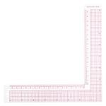 TIESOME L-Square Ruler Clear Sewing Ruler, Plastic Measure Tailor Ruler 90 Degree Clear Sewing Ruler Square Framing Measuring Tool Fabric Sewing Measuring Supplies for Pattern Making(1 PCS)