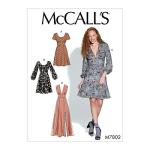 McCall Pattern Company McCall's Women's V-Neck Sleeveless, Short 3/4 Sleeve Dress Sewing Patterns, Sizes 6-14, 6-8-10-12-14, White