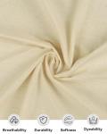 HOTGODEN Medium Weight 100% Cotton Muslin Fabric: 63 inch x 2 Yards Unbleached Muslin Linen Fabric Material for Sewing Material Apparel Cloth
