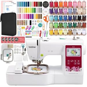 Brother PE545 4" x 4" Embroidery Machine with with 250+ Accessories including 40 Spools of Embroidery Theads