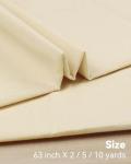 HOTGODEN Medium Weight 100% Cotton Muslin Fabric: 63 inch x 2 Yards Unbleached Muslin Linen Fabric Material for Sewing Material Apparel Cloth