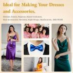 Precut Satin Fabric - Silky, Shiny, Soft Charmeuse Satin - Cloth Fabric by The Yard (1 Yard x 57 inch) - Navy Blue Fabric for Dress, Wedding Decorations, Draping, Sewing, Table Cloth, DIY Crafts