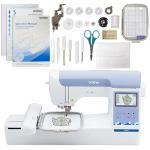 Brother PE900 5" x 7" Embroidery Machine with 5pc Embroidery Hoop Set, Embroidery Threads, & Accessories