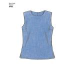 New Look Sewing Pattern 6483 Misses Tops, Size A (6-8-10-12-14-16)