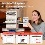 Poolin EOM 15-Needle Commercial Embroidery Machine for Small Business – Built for Hats, Caps & Daily Orders, 9” Touchscreen, Auto Color Change & Trim, Large Embroidery Area, WiFi/USB Design Transfer