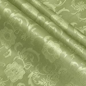 KKJIAF Sage Green Satin Jacquard Fabric 2 Yard, 60 Inch Wide Shiny Sunflower Pattern Silky Brocade Cloth Fabric for Tablecloth, Table Runner, Napkins, Dress, Bedding Sheet, DIY Crafts