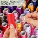 72 PCS Sewing Thread, Thread for Sewing Supplies, 36 Colors Polyester, 400 Yards Per Spool with Spools and Prewound Bobbins for Hand & Machine