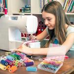 72 PCS Sewing Thread, Thread for Sewing Supplies, 36 Colors Polyester, 400 Yards Per Spool with Spools and Prewound Bobbins for Hand & Machine