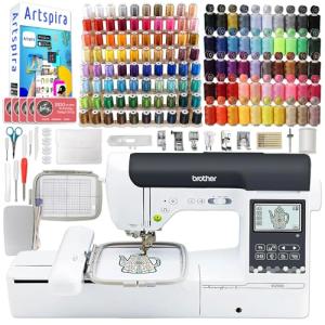Brother SE2000 5" x 7" Combo Embroidery & Sewing Machine with Deluxe 130 Thread Spools & Accessories