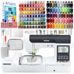 Brother SE2000 5" x 7" Combo Embroidery & Sewing Machine with Deluxe 130 Thread Spools & Accessories