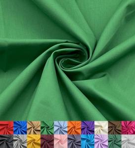 EOVEA - Cotton Polyester Fabric by The Yard – 60" Wide Broadcloth Fabric, Soft, Lightweight & Breathable Material for Lining, Curtains, Bedding, Skirts, Sewing Projects (Kelly Green, 1 Yard)
