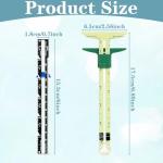 2 Pcs Seam Gauge for Sewing 5-in-1 T-Shaped Sliding Gauge Ruler Seam Gauge Fabric Quilting Ruler Sewing Gauge with Sliding Marker Measuring Tool Set for Knitting Crafting Sewing Beginner Supplies