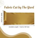 MDS Satin Fabric 10 Yards, 44" Wide, Silky Smooth Charmeuse Sateen Cloth for Wedding Arch Drapery Panel Backdrop Party Event Banquet Home Decoration Curtain Crafts DIY Sewing Costume - Gold
