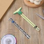 2 Pcs Seam Gauge for Sewing 5-in-1 T-Shaped Sliding Gauge Ruler Seam Gauge Fabric Quilting Ruler Sewing Gauge with Sliding Marker Measuring Tool Set for Knitting Crafting Sewing Beginner Supplies