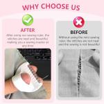 4Pcs Edge Stitch Lock & Sewing Gauge,Sewing Needle Gauge Measuring Tool,Mini Sewing Finger Ruler for Even Stitches,Quilting Stitching Aids for Beginners,DIY Stitching kit Tool,4MM&4Colours