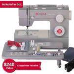 SINGER Heavy Duty 6380 Sewing Machine with Extension Table & Accessory Kit | Strong Motor with Enhanced Piercing Power, 110 Stitch Applications, Full Metal frame, 1-step Buttonhole & LED Light