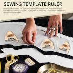 Edge Stitch Lock and Sewing Gauge.Edge Sewing Lockranding Tool for Beginners and Seniors,2/3/4mm Needle Gauge Quilting Ruler Measuring Tool(3PCS)