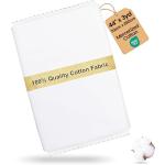 Craftido-19 Options-100% Cotton Fabric by The Yard in Solid Color 44”Wide by 3yd (9 ft) -Medium Weight 5.2 oz-Soft Cotton for Quilting, Sewing, Crafts, Binding, Backing and Lining - White