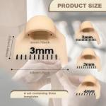 Edge Stitch Lock and Sewing Gauge.Edge Sewing Lockranding Tool for Beginners and Seniors,2/3/4mm Needle Gauge Quilting Ruler Measuring Tool(3PCS)