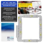 Brother NQ1700E Embroidery Machine, 6" x 10" Field Size, Cuts Jump Stitches, Wireless, Includes BES Lettering Software + Brother Magnetic SAMF180 Hoop + Mr. Vac & Mrs. Sew - Embroidery Magic Video