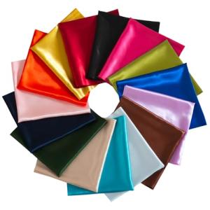 Q&J Fabric Co. 15Pcs 20" x 18" Satin Fabric Fat Quarter Pre-Cut Quilt Squares Bundle Assorted Colors Sheets Quilting Fabric for Festive Gift Doll Bags Sewing and DIY Crafting Patchwork Cushions