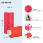 72 pcs Sewing Thread Kit, 36 Colors 400yd Polyester Thread with Matched 36 Colors Bobbins, Thread for Sewing for Hand & Sewing Machine, Emergency and Travel, DIY and Home.