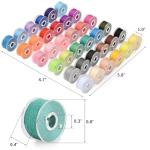 72 pcs Sewing Thread Kit, 36 Colors 400yd Polyester Thread with Matched 36 Colors Bobbins, Thread for Sewing for Hand & Sewing Machine, Emergency and Travel, DIY and Home.